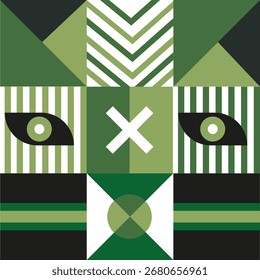 Abstract, Geometric, Modern, Pattern, Design, Minimalist, Eyes, Green, Bauhaus, Contemporary, Mosaic, Vector.jpg
