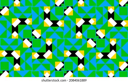 Abstract geometric pattern with colors of Tanzania flag. Good for Independence Day, New Year and other public holidays in Tanzania.Greeting, Card Poster, Web Banner Design  - Powered by Shutterstock