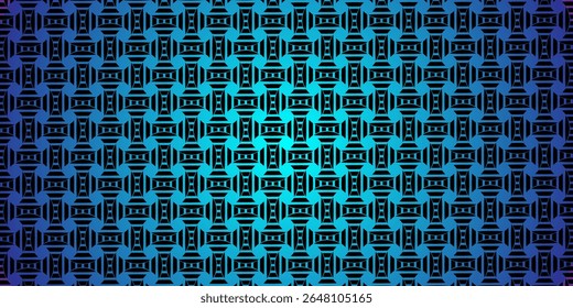 Abstract geometric pattern with a gradient background of blue and purple hues
