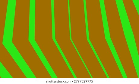 Abstract geometric pattern with green and brown diagonal lines