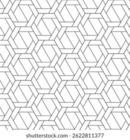 Abstract Geometric Pattern with Interlocking Hexagons