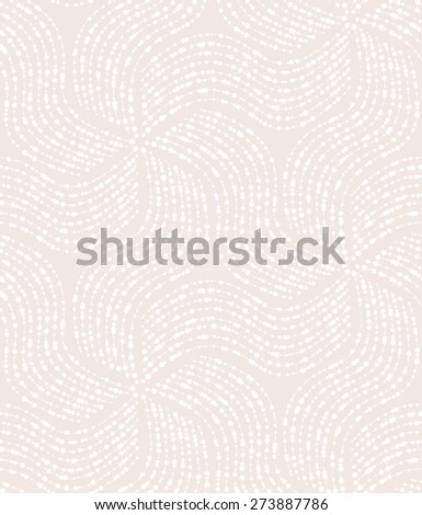 Abstract geometric pattern of the points, lines. A seamless  background. Beige and white texture.