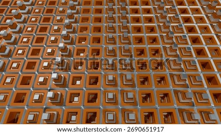 Abstract geometric pattern with pulsating squares animation