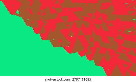 Abstract geometric pattern with red and brown triangles