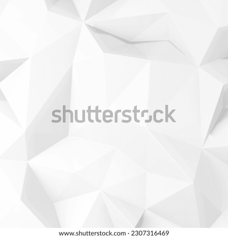 Abstract. Geometric polygon white background. 3d render.