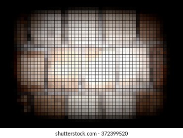 Abstract geometric quadrangle in a square gray background, illustration