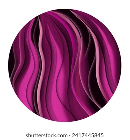 Abstract geometric shape with lines in fluid art technique 