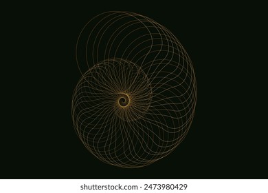 Abstract Geometric Shell Shape Design Pattern Illustration
