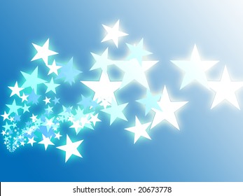 Abstract geometric wallpaper background of dynamic flying stars