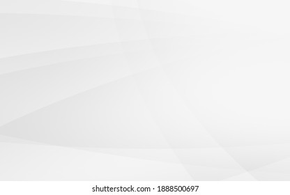 Abstract Geometric White And Gray Curve Line Gradient Background. With Space For Concept Design Technology And Modern.