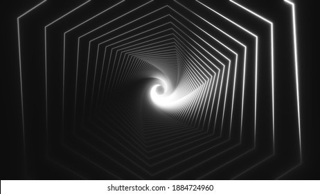 Abstract geometrical glowing tunnel video for VJ edm music animation  Flight sci  fi tunnel seamless loop  VJ motion graphics for music video for club concert  Time warp portal lightspeed hyperspace