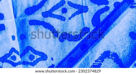 Abstract Geometrical Painting. Blue Ornament. Watercolor Geometric Background. White Illustrations Geometric. Black Watercolour Zig Zag. Ikat Art.