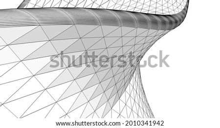 abstract geometry spiral shape 3d rendering