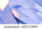 Abstract glass ring shape in infinity background, minimalistic design