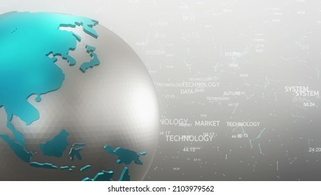 Abstract Globe Technology Background 3d Render