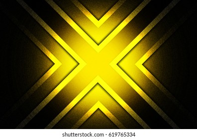 Abstract Glowing Gold X Background 