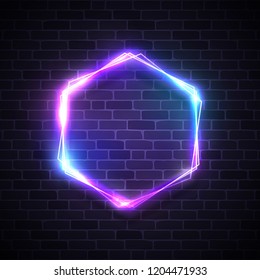 Abstract Colorful Hexagon Light Frame Vector Stock Vector (Royalty Free ...