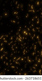 Abstract glowing particles floating in darkness, creating a dynamic and ethereal light field.