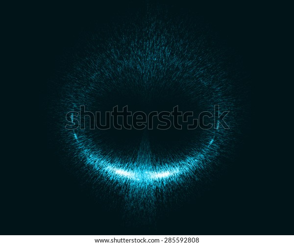 Abstract Glowing Ring On Black Background Stock Illustration 285592808