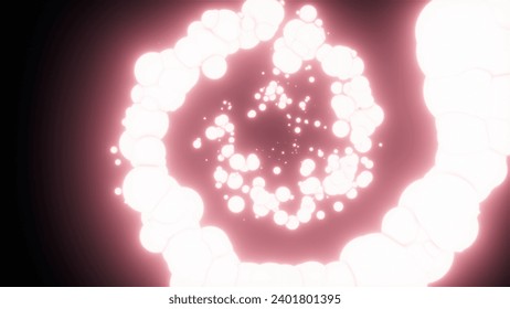 Abstract glowing spheres. Computer generated 3d render. 3D Illustration