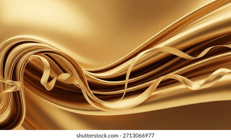 Abstractas  onda oro