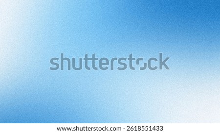An abstract gradient background featuring a soft blend of blue and white with a grainy noise texture, perfect for modern designs.