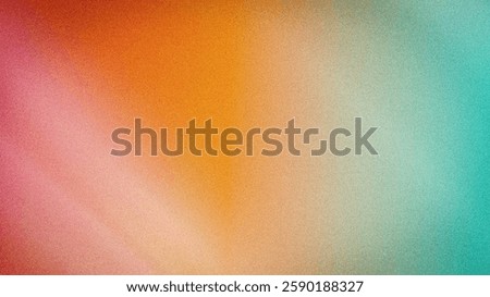 Abstract gradient background featuring vibrant orange, pink, and turquoise hues with a grainy texture and smooth blur, ideal for 4K wallpapers, banners, and templates