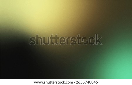 Abstract Gradient Background with Grain Texture in Shades of Green and Gold new 2025 trendy grainy gradient background