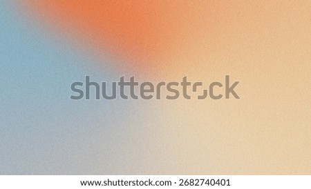 Abstract Gradient Background with Noise Texture in Blue, Orange, and Beige Tones