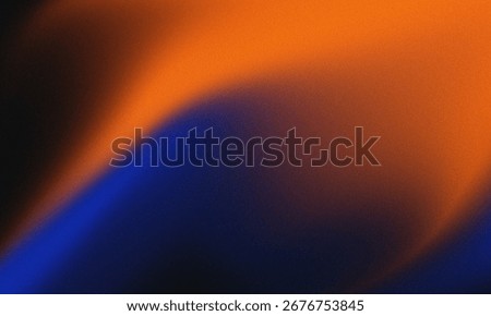 Abstract gradient background in orange navy blue, smooth glowing grainy digital art