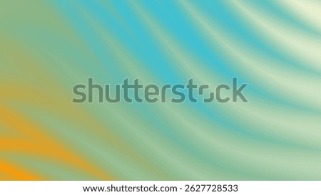 Abstract gradient background with teal green and orange wavy lines. Muted colors make it suitable for modern designs or digital projects.