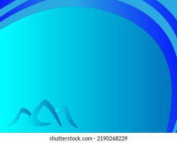 Abstract Gradient Background Two Tone Color Circle Blue