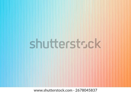 Abstract gradient background with vertical striped lines blending bright cyan blue into soft orange tones