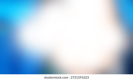 Abstract gradient background with white area. Vivid combination of blue, yellow, red, and orange tones with smooth transitions and organic shapes, perfect for digital art, overlays, or modern graphic