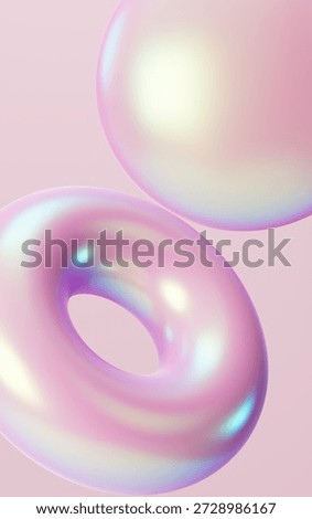 Abstract gradient geometric circular ring, mobile phone wallpaper, desktop wallpaper, 3d rendering. 3d illustration.