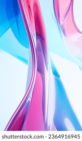 Abstract gradient glass background, 3d rendering. Digital drawing.