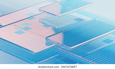 glass 3d gradient flowing