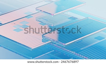 Abstract gradient glass background 3d rendering 3d illustration Abstract flowing transparent glass
