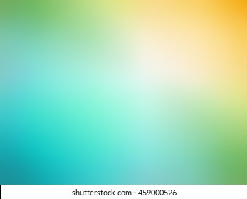 Abstract Gradient Orange Teal Green Colored Blurred Background.