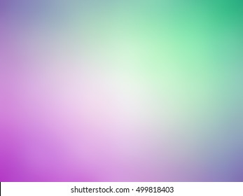 Abstract gradient purple green white colored blurred background 