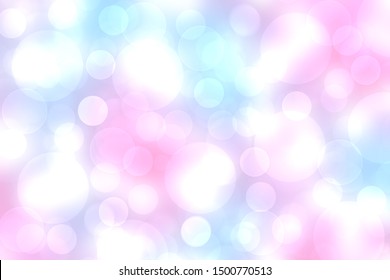 Abstract Gradient Purple Pink Blue Background Texture With Blurred Bokeh Circles And Lights. Space For Your Design. Beautiful Backdrop.