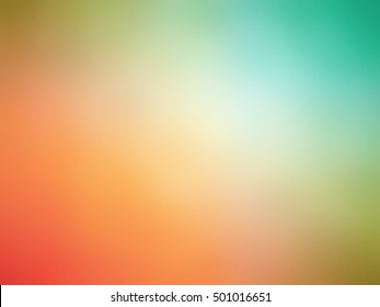 Abstract Gradient Rainbow Ryellow Orange Teal Colored Blurred Background.