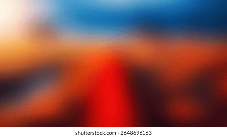Abstract gradient with warm tones and subtle grain texture evokes sunset or sunrise ambiance
