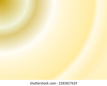 Abstract Gradient Of White And Gold Yellow Multicolored Background Like Silk Fabric Or Milk Drop. Modern Circular Design For Mobile Application, Flyer, Banner.