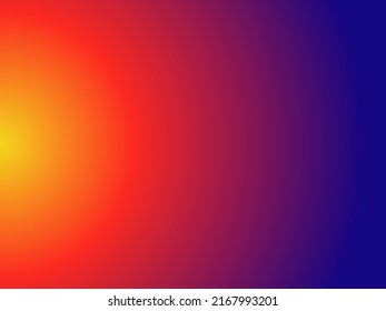 Abstract gradient yellow orange red purple   dark blue soft colorful background  Modern horizontal design illustration for mobile application  Circular multicolored 