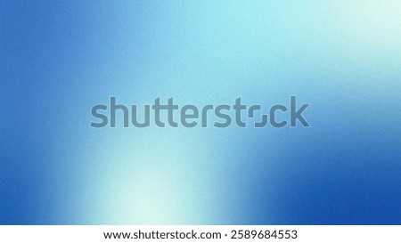 Abstract grainy background gradient with blue shades. Design, poster, template, desktop, wallpaper