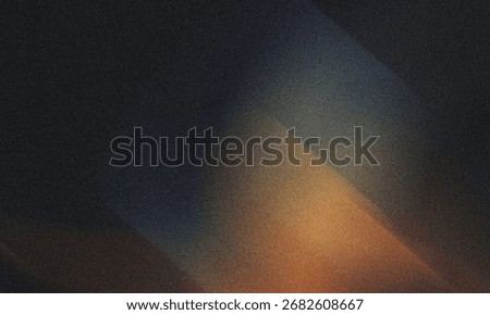 Abstract Grainy Gradient Background with Dark Blue and Warm Orange Light Texture for Modern Digital Design