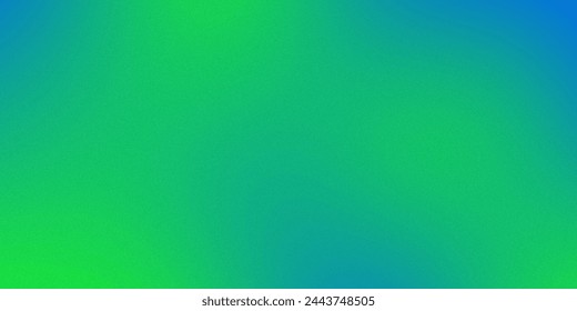 Abstract grainy texture with a smooth gradient from green to blue for design use