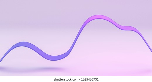 Abstract Graph With Upward And Downward Motion On White Background 3d Illustration Render