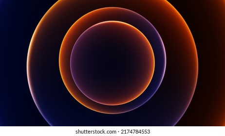 Abstract Graphic Gradient Circle Pastel Background In Orange And Purple. Concept 3D Illustration For Teaser Trailer Product Sales Showcase Ad Templates With Minimalist Elegant Announcement Copy Space